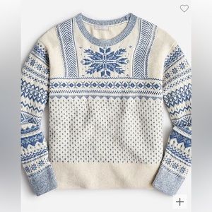 Fair Isle snowflake crewneck in Supersoft yarn NWT SMALL still in plastic bag